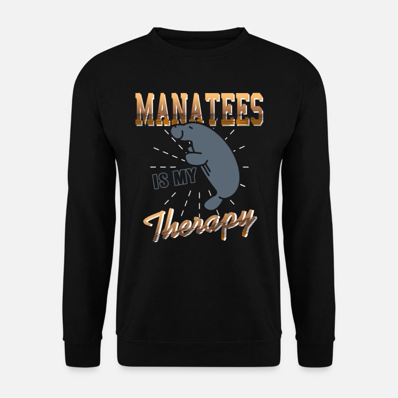 Manatees are my therapy - Unisex Sweatshirt - black