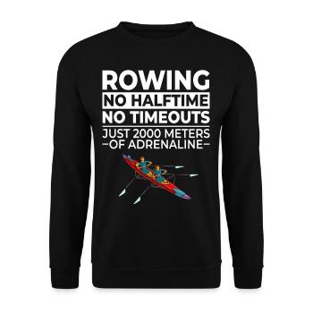 Aviron Drôle de pagaie Aviron Rameur de bateau - Sweat-shirt Unisexe - noir - Devant - Alina (178cm) & Michal (187cm)