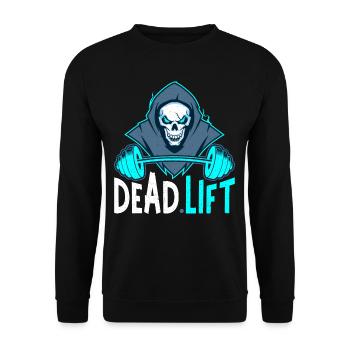 Dead Lift Sensenmann Bodybuilder Powerlifter - Unisex Pullover - Schwarz - Vorne - Alina (178cm) & Michal (187cm)