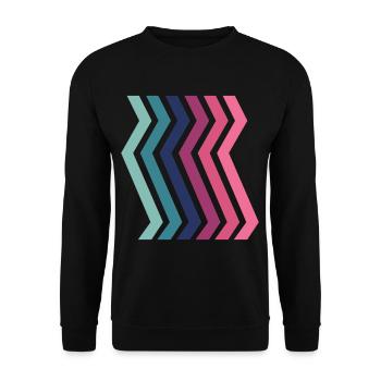 Geometrische Muster Retro Arcs Geometric Pattern - Unisex Sweatshirt - black - Front - Alina (178cm) & Michal (187cm)