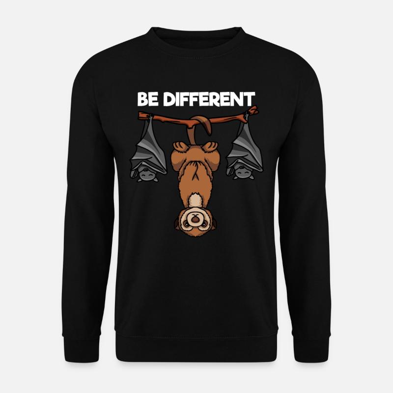 Be Different Erdmännchen mit Fledermäusen - Unisex Pullover - Schwarz