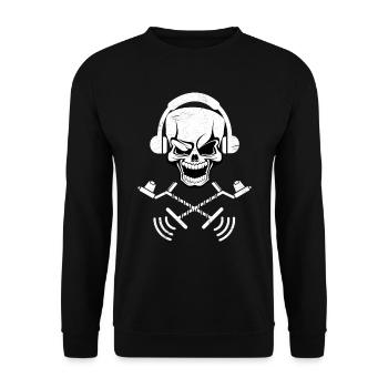 Sondeln Skull Treasure Hunter Metal Detector - Unisex Sweatshirt - black - Front - Alina (178cm) & Michal (187cm)