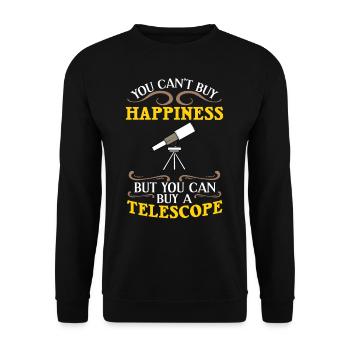 Astronom Astronomy Sternenkunde Telescope Weltraum - Unisex Pullover - Schwarz - Vorne - Alina (178cm) & Michal (187cm)
