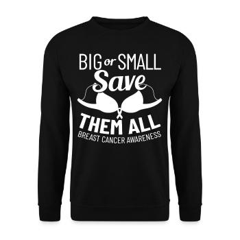 Breast Cancer Ribbon Cancer Breast Pink Breast Cancer - Unisex Sweatshirt - black - Front - Alina (178cm) & Michal (187cm)