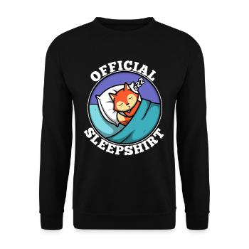 Official sleepshirt Fox pajama - Unisex Sweatshirt - black - Front - Alina (178cm) & Michal (187cm)