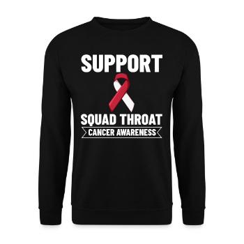 Head Neck Carcinoma Cancer Ribbon Chemo - Unisex Sweatshirt - black - Front - Alina (178cm) & Michal (187cm)
