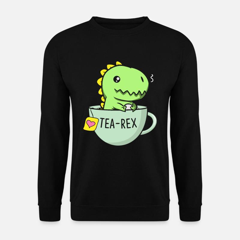 Tea Rex Dinosaurier Tyrannosaurus Rex Teetasse Tee - Unisex Pullover - Schwarz
