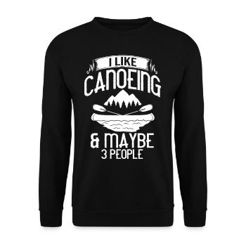 Canoë Paddle Kayak Canoë Bateau Pédalo - Sweat-shirt Unisexe - noir - Devant - Alina (178cm) & Michal (187cm)