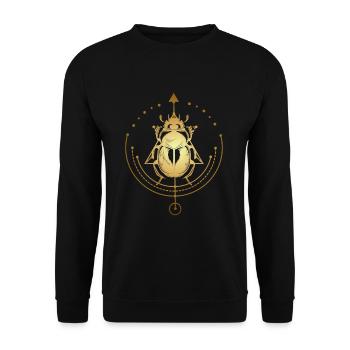 Saint Scarabée Egypte Géométrie Occultisme - Sweat-shirt Unisexe - noir - Devant - Alina (178cm) & Michal (187cm)
