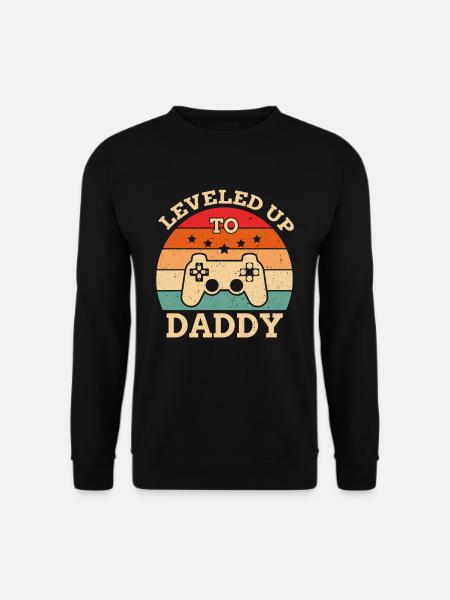 Level Up To Daddy Werdender Papa - Unisex Pullover - Schwarz