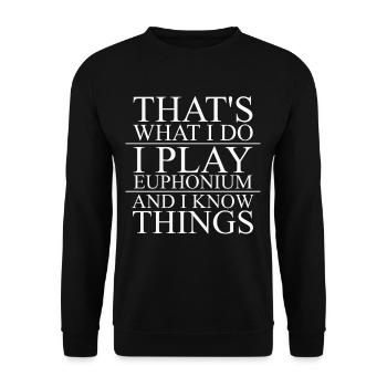 Euphonium Eufonium Blechbläser Tuba Spruch - Unisex Pullover - Schwarz - Vorne - Alina (178cm) & Michal (187cm)