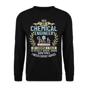 Chemical Engineer Chemical Engineering Science - Unisex Sweatshirt - black - Front - Alina (178cm) & Michal (187cm)