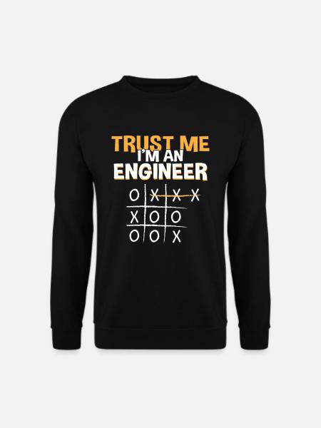Trust Me Engineer Tic Tac Toe Engineering - Unisex Pullover - Schwarz