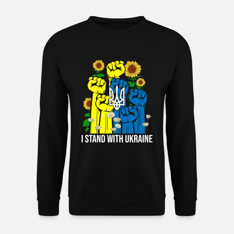 I Stand With Ukraine - Unisex Sweatshirt - black