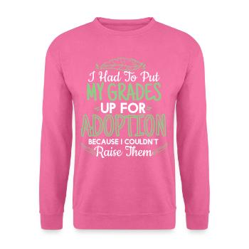Grades Up For Adoption - Unisex Sweatshirt - pink - Front