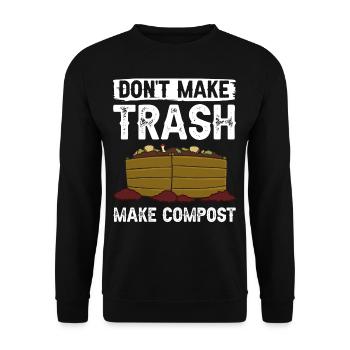 Composting Compost Worm Waste - Unisex Sweatshirt - black - Front - Alina (178cm) & Michal (187cm)