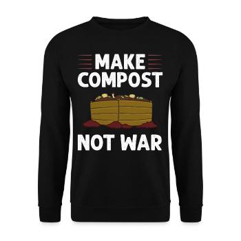 Composting Compost Worm Waste - Unisex Sweatshirt - black - Front - Alina (178cm) & Michal (187cm)