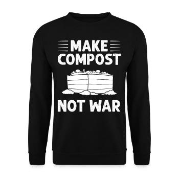 Composting Compost Worm Waste - Unisex Sweatshirt - black - Front - Alina (178cm) & Michal (187cm)