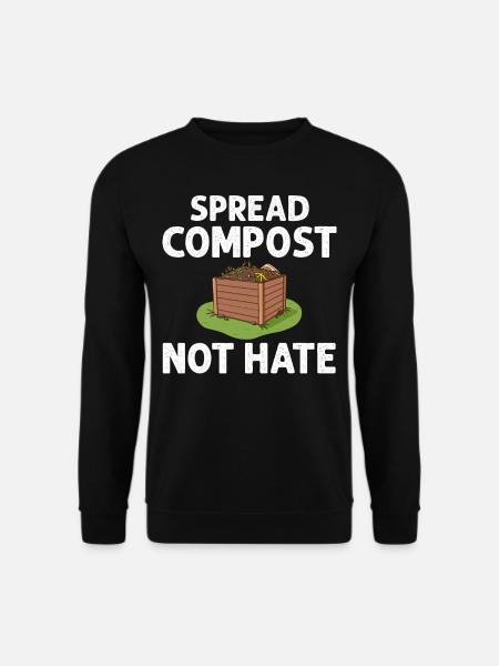 Composting Compost Worm Waste - Unisex Sweatshirt - black