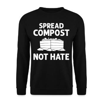 Composting Compost Worm Waste - Unisex Sweatshirt - black - Front - Alina (178cm) & Michal (187cm)