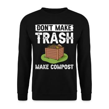 Composting Compost Worm Waste - Unisex Sweatshirt - black - Front - Alina (178cm) & Michal (187cm)