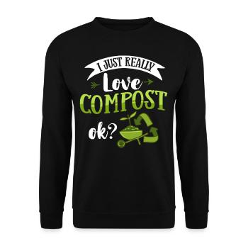 Composting Compost Worm Waste - Unisex Sweatshirt - black - Front - Alina (178cm) & Michal (187cm)