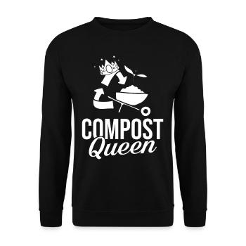 Composting Compost Worm Waste - Unisex Sweatshirt - black - Front - Alina (178cm) & Michal (187cm)