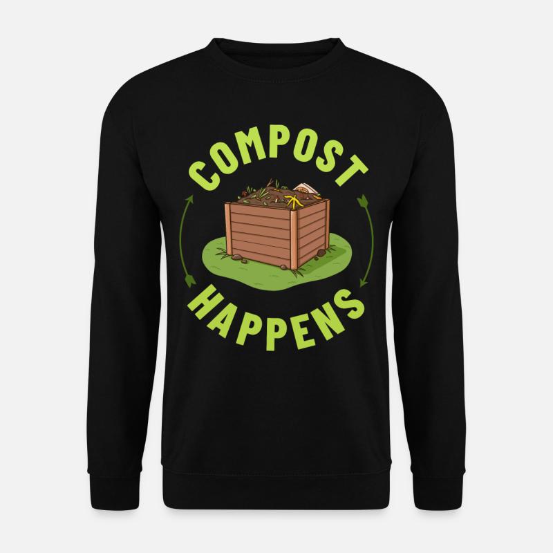 Kompostierung Kompost Wurm Abfall - Unisex Pullover - Schwarz