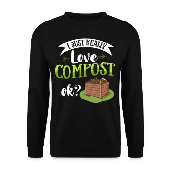 Composting Compost Worm Waste - Unisex Sweatshirt - black - Front - Alina (178cm) & Michal (187cm)