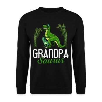 Grand-père dinosaure Grand-père Saurus Opasaurus - Sweat-shirt Unisexe - noir - Devant - Alina (178cm) & Michal (187cm)