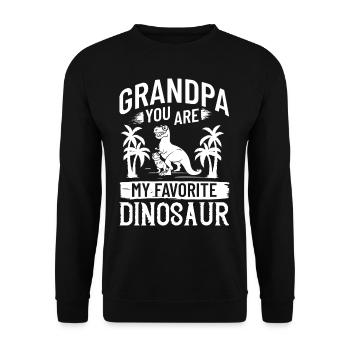 Grand-père dinosaure Grand-père Saurus Opasaurus - Sweat-shirt Unisexe - noir - Devant - Alina (178cm) & Michal (187cm)