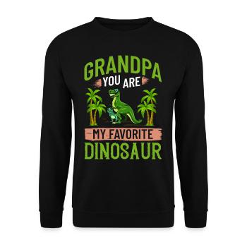 Grand-père dinosaure Grand-père Saurus Opasaurus - Sweat-shirt Unisexe - noir - Devant - Alina (178cm) & Michal (187cm)
