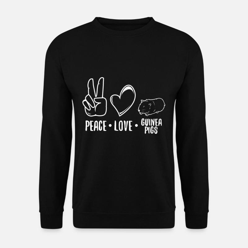 Peace love guinea pigs - Unisex Sweatshirt - black