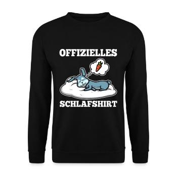 Offizielles schlafshirt Hase - Unisex Pullover - Schwarz - Vorne - Alina (178cm) & Michal (187cm)