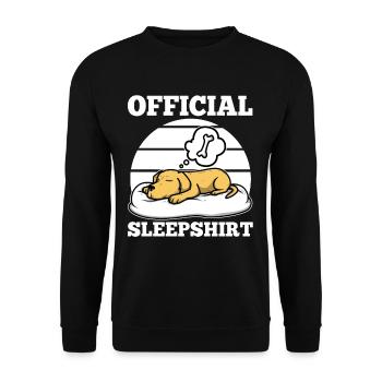 Official sleepshirt golden retriever - Unisex Pullover - Schwarz - Vorne - Alina (178cm) & Michal (187cm)