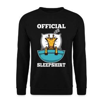 Chemise-lit officielle Girafe - Sweat-shirt Unisexe - noir - Devant - Alina (178cm) & Michal (187cm)