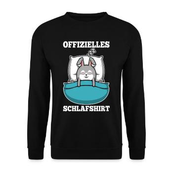 Offizielles schlafshirt Hase - Unisex Pullover - Schwarz - Vorne - Alina (178cm) & Michal (187cm)