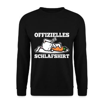 Offizielles schlafshirt Hase - Unisex Pullover - Schwarz - Vorne - Alina (178cm) & Michal (187cm)