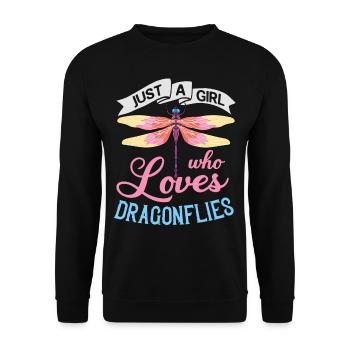 Dragonflies Flying Insect Quotes Entomologist - Unisex Sweatshirt - black - Front - Alina (178cm) & Michal (187cm)