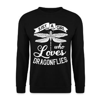 Dragonflies Flying Insect Quotes Entomologist - Unisex Sweatshirt - black - Front - Alina (178cm) & Michal (187cm)