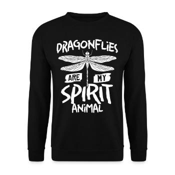 Dragonflies Flying Insect Quotes Entomologist - Unisex Sweatshirt - black - Front - Alina (178cm) & Michal (187cm)