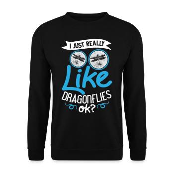 Dragonflies Flying Insect Quotes Entomologist - Unisex Sweatshirt - black - Front - Alina (178cm) & Michal (187cm)