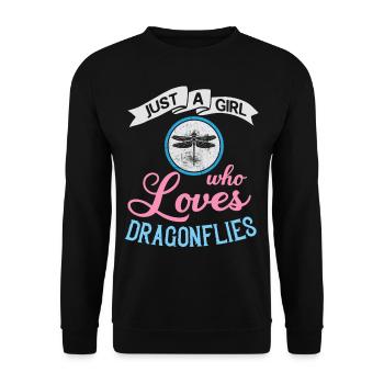 Dragonflies Flying Insect Quotes Entomologist - Unisex Sweatshirt - black - Front - Alina (178cm) & Michal (187cm)