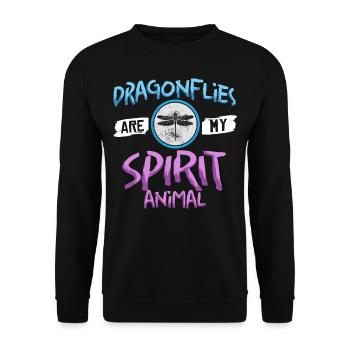 Dragonflies Flying Insect Quotes Entomologist - Unisex Sweatshirt - black - Front - Alina (178cm) & Michal (187cm)