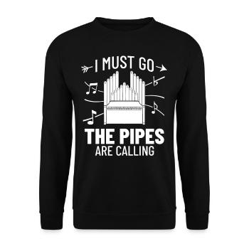 Pfeifenorgel Orgel Klavier Organist Instrument - Unisex Pullover - Schwarz - Vorne - Alina (178cm) & Michal (187cm)