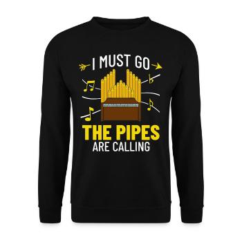 Pfeifenorgel Orgel Klavier Organist Instrument - Unisex Pullover - Schwarz - Vorne - Alina (178cm) & Michal (187cm)