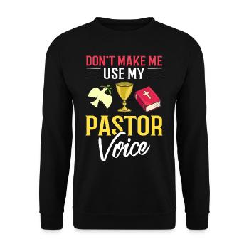 Pasteur Église Ministre Christ Spirituel Jésus - Sweat-shirt Unisexe - noir - Devant - Alina (178cm) & Michal (187cm)