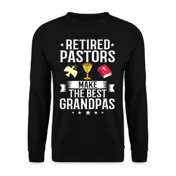 Pasteur Église Ministre Christ Spirituel Jésus - Sweat-shirt Unisexe - noir - Devant - Alina (178cm) & Michal (187cm)