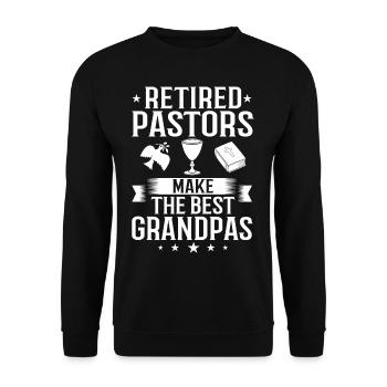 Pfarrer Kirche Minister Geistlicher Christ Jesus - Unisex Pullover - Schwarz - Vorne - Alina (178cm) & Michal (187cm)