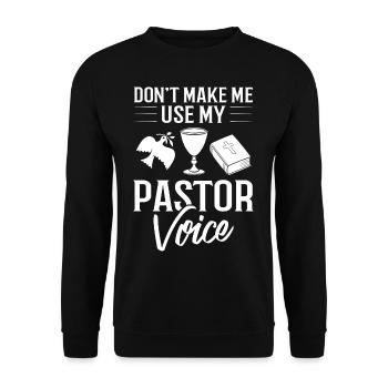 Pasteur Église Ministre Christ Spirituel Jésus - Sweat-shirt Unisexe - noir - Devant - Alina (178cm) & Michal (187cm)